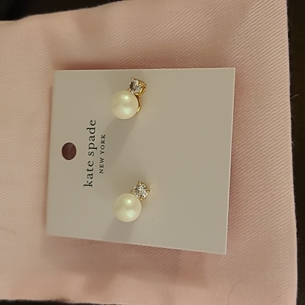 Kate Spade Pearls of Wisdom CZ Stud Earrings